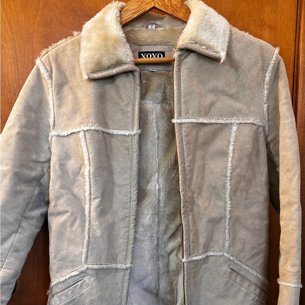 XOXO Tan Shearling Jacket